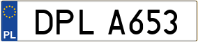 Trailer License Plate